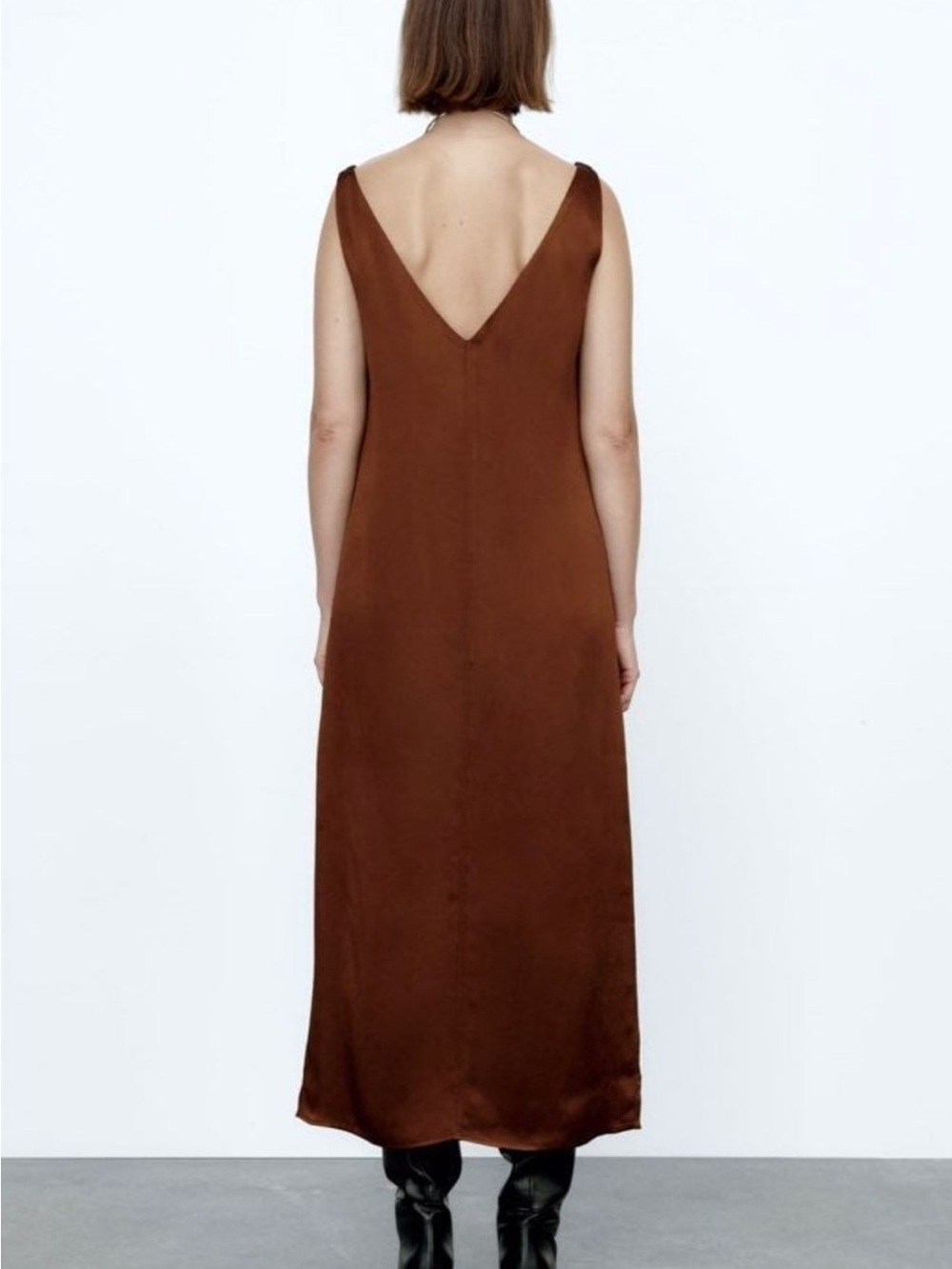 Zara Special Edition Satin Effect Dress NWT - Picture 7 of 8